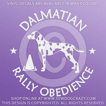 Dalmatian Rally Obedience Vinyl Stickers