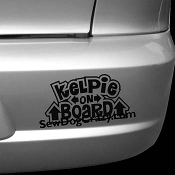 Kelpie On Board Car Decal