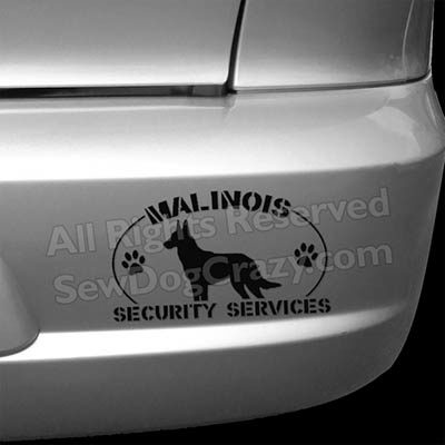Malinois Security Car Decals