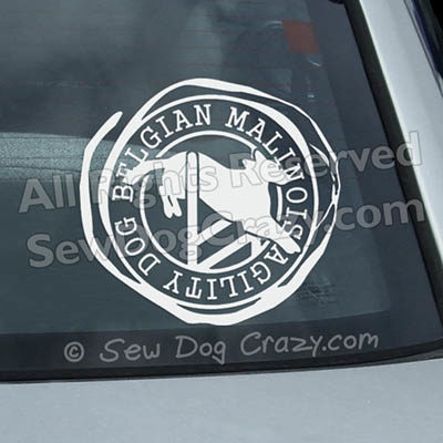 Malinois Agility Car Window Stickers