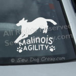 Malinois Agility Window Stickers