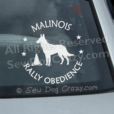 Malinois RallyO Car Stickers