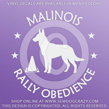 Malinois Rally Obedience Decals