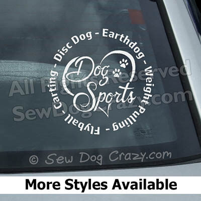 Personalized Dog Sports Window Stickers