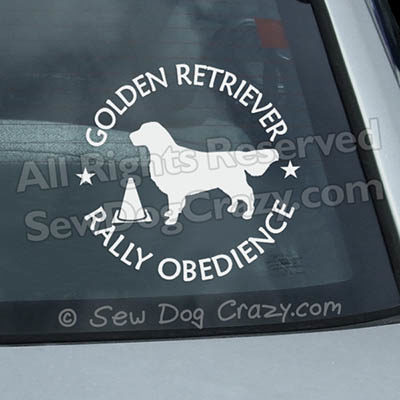 Golden Retriever RallyO Car Stickers