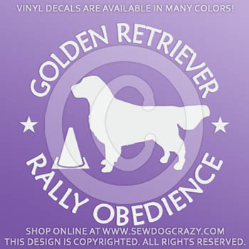 Golden Retriever Rally Obedience Decals