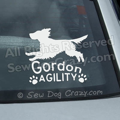 Gordon Setter Agility Window Stickers