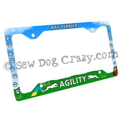 Agility Rat Terrier License Plate Frame