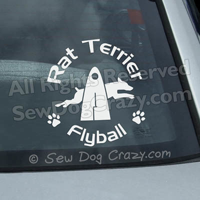 Rat Terrier Flyball Car Decals