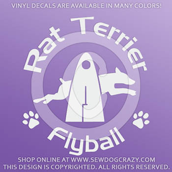Rat Terrier Flyball Vinyl Stickers