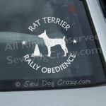 Rat Terrier Rally Obedience Window Decal