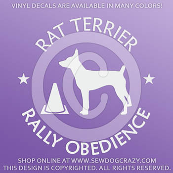 Rat Terrier RallyO Vinyl Sticker