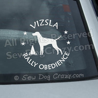 Vizsla Rally Obedience Car Stickers