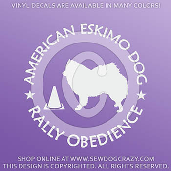 American Eskimo Dog Rally Obedience Decals