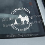 Chihuahua Rally Car Window Stickers