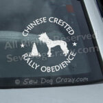 Chinese Crested RallyO Car Stickers