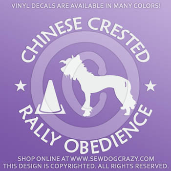 Chinese Crested Rally Obedience Decals