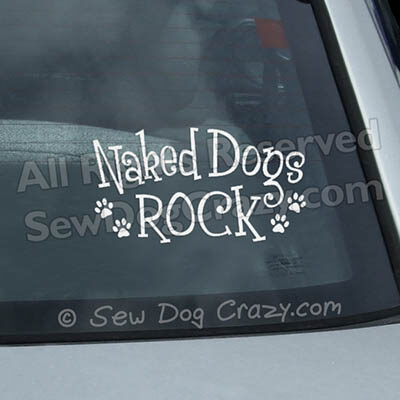 Naked Dogs Rock Car Window Stickers
