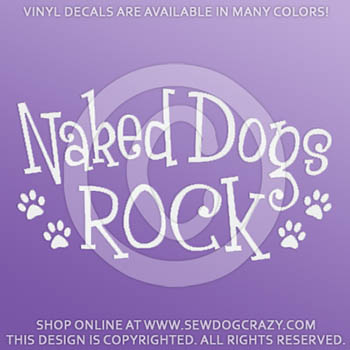 Naked Dogs Rock Vinyl Stickers