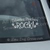 Doberman Pinschers Rock Window Decal