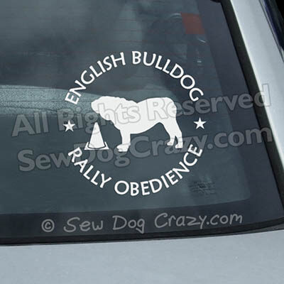 English Bulldog Rallyo Car Stickers
