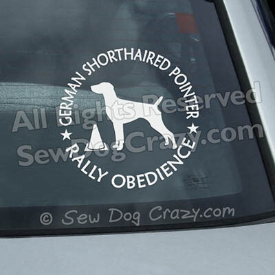 German Shorthaired Pointer RallyO Window Stickers