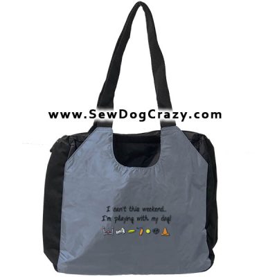 Embroidered Dog Sports Bag
