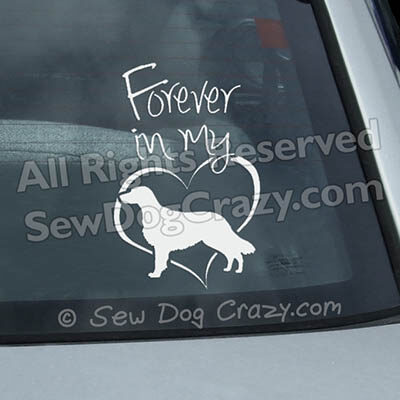 Forever in my heart Flat Coated Retriever Stickers