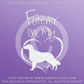 Forever in my heart Flat Coated Retriever Vinyl Decals