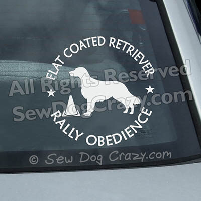 Flat Coated Retriever Rally Obedience Window Stickers
