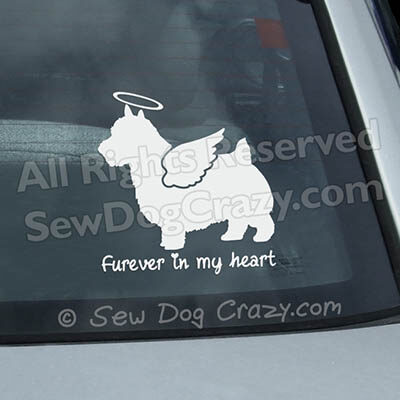 Angel Norwich Terrier Car Window Stickers