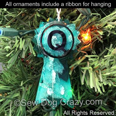 Q Ribbon Ornament