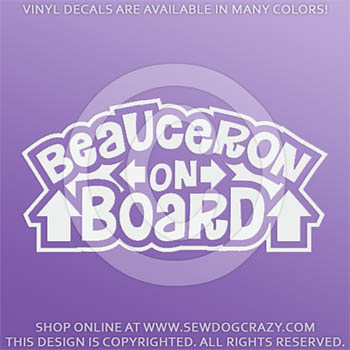 Beauceron On Board Vinyl Decals