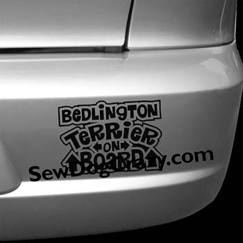 Bedlington Terrier On Board Car Decals