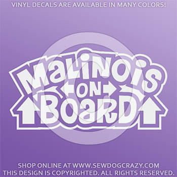 Malinois On Board Vinyl Decals
