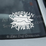 Doberman Dog Sports Car Window Stickers