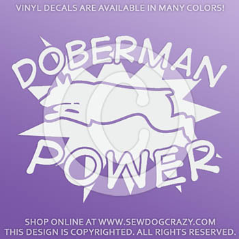 Doberman Dog Sports Vinyl Decals