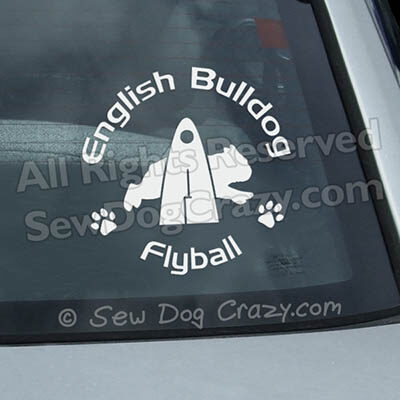 English Bulldog Flyball Car Stickers