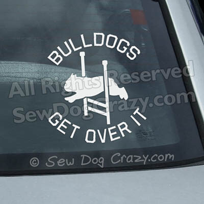 English Bulldog Agility Window Decals