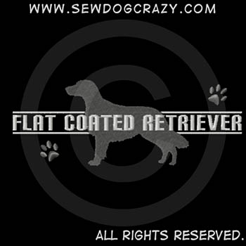 Embroidered Flat Coated Retriever Shirts