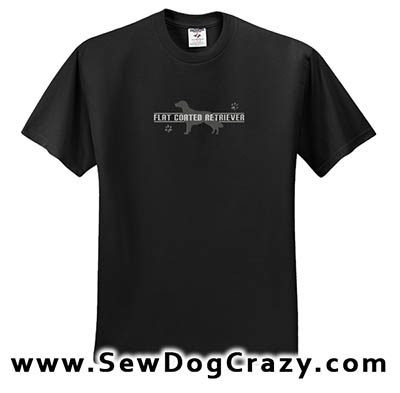 Embroidered Flat Coated Retriever TShirts
