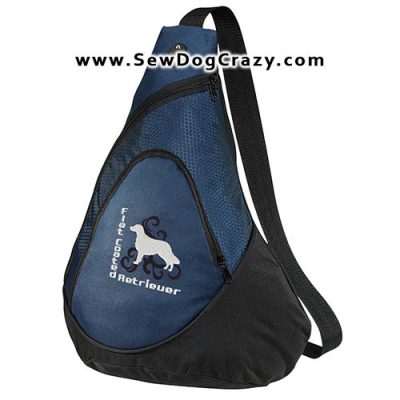 Embroidered Flat Coated Retriever Bags