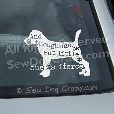 Fierce Jack Russell Terrier Window Stickers