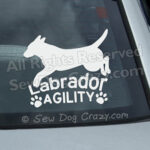 Labrador Agility Car Window Stickers