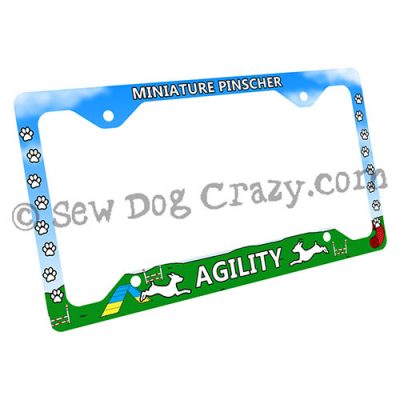Agility Miniature Pinscher License Plate Frame