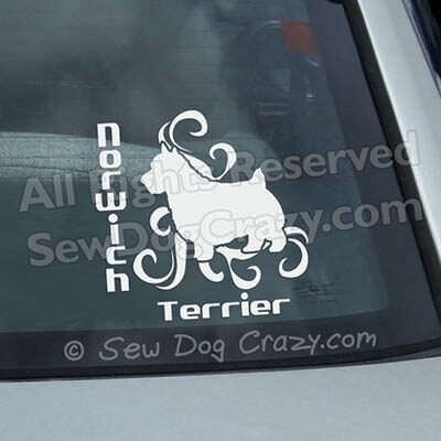 Norwich Terrier Car Window Stickers