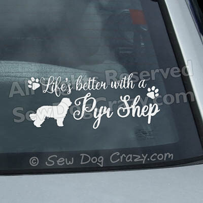 Pyrenean Shepherd Car Window Stickers