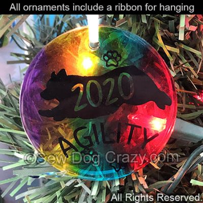 Australian Shepherd Agility Holiday Ornaments