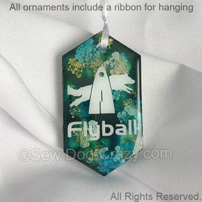 Flyball Border Collie Christmas Ornament