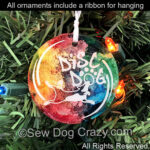 Rainbow Disc Dog Christmas Ornaments